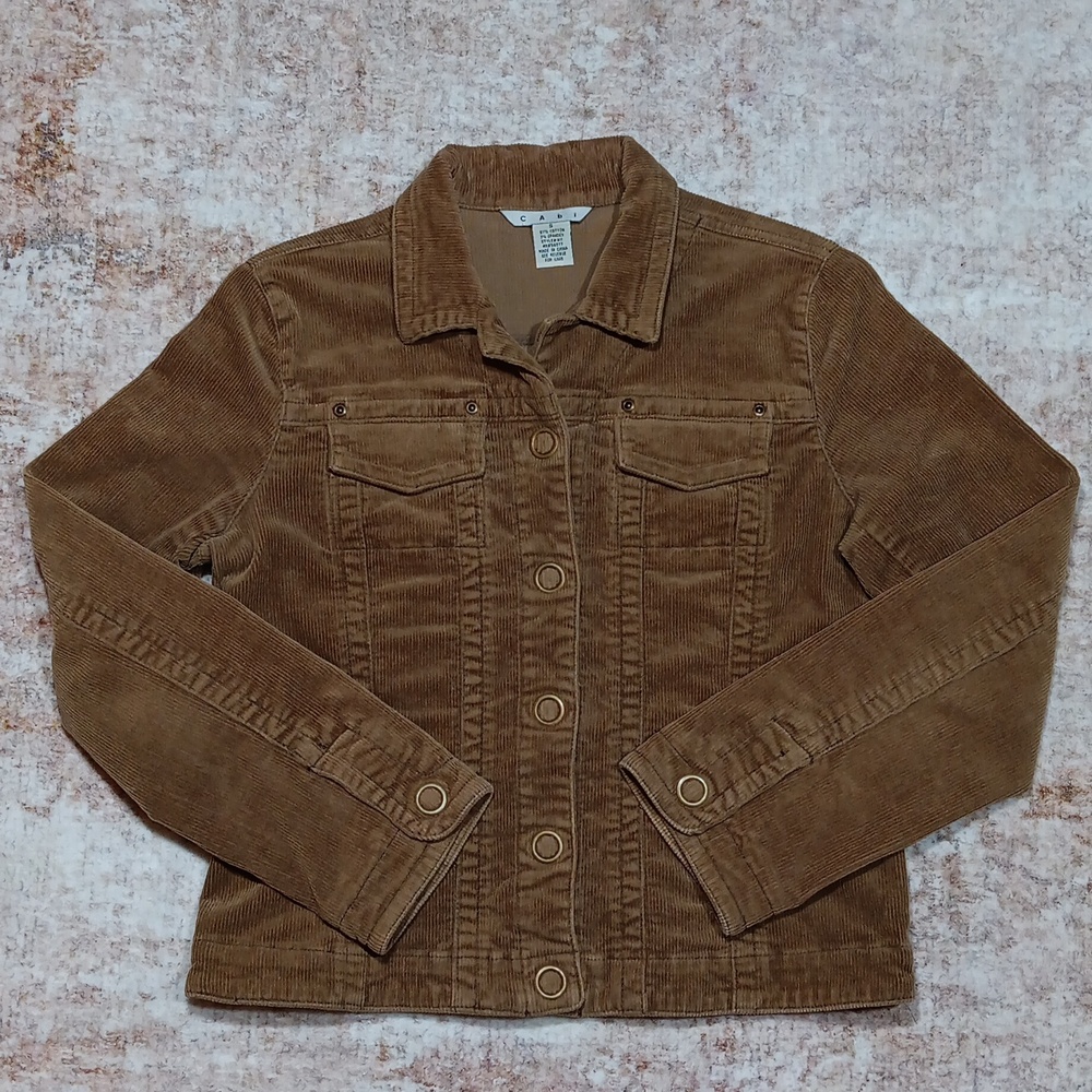 CAbi Corduroy Snap Button Jacket Womens Sz Small